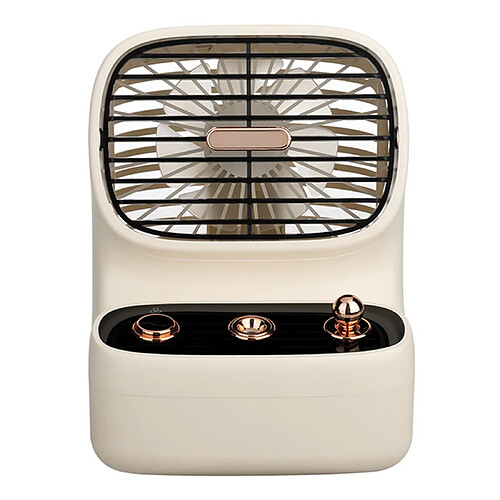 Ventilateur de Refroidissement à Air USB Rétro Portable Mini Humidificateur de Climatiseur Ventilateur de Pulvérisation de Refroidisseur d'Air de Bureau pour Bureau à Domicile-Blanc