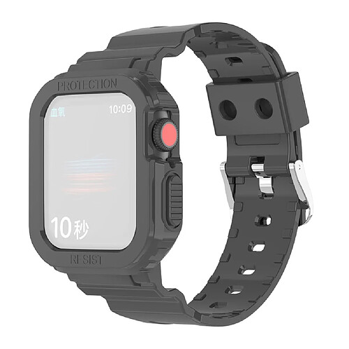 Bracelet en TPU anti-rayures pour votre Apple Watch Series 8/7 41mm/6/5/4/SE/SE (2022) 40mm/3/2/1 38mm - noir