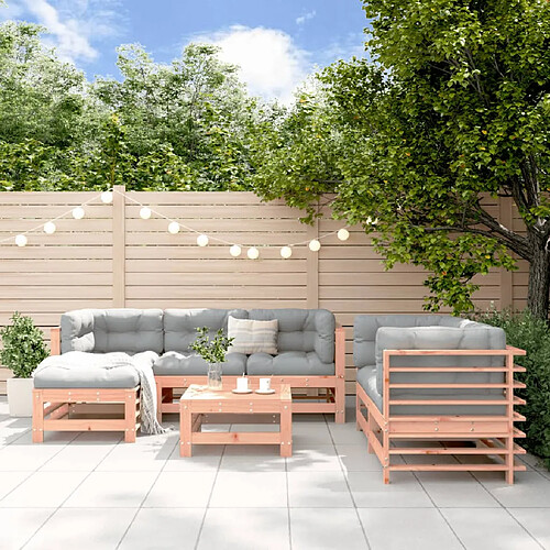 vidaXL Salon de jardin 7 pcs bois massif douglas