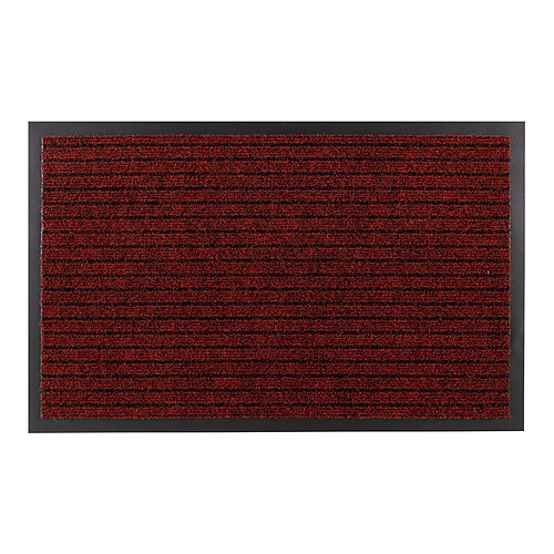 RUGSX Paillasson antidérapant pour les mètres courants DURA 3879 extérieur, intérieur, sur caoutchouc - rouge 66x185 cm