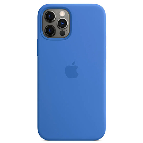 Apple Coque en silicone MagSafe pour iPhone 12 (Pro) - Capri Blue