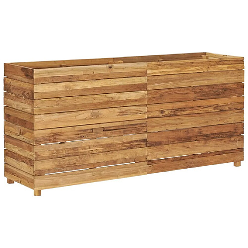 Maison Chic Jardinière,Lit surélevé - Bac à fleurs - pot de fleur 150x40x72 cm Bois massif de teck et acier -GKD55349