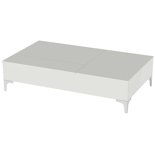 Hanah Home Table basse modulable en aggloméré Esinti blanc.