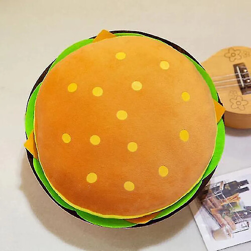 Universal Creative Burger Plux Toy Soft Redded Plux Cushion Oreiller mignon Hamburger Pillow (30 cm)