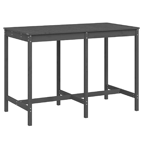 Maison Chic Table de jardin | Table d'extérieur gris 159,5x82,5x110 cm bois massif de pin -GKD18928