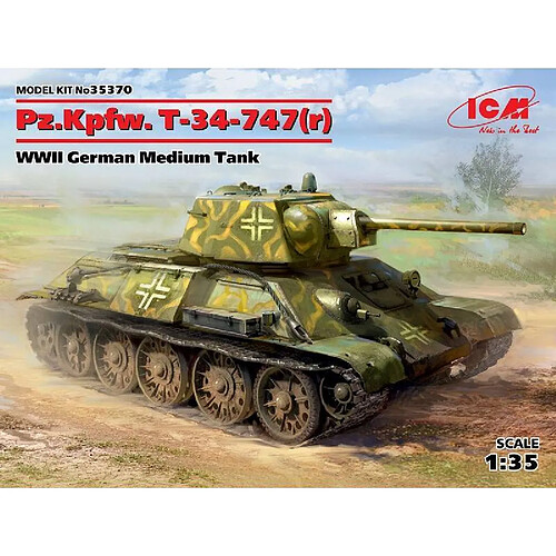 Icm Maquette Char Pz.kpfw. T-34-747(r) Wwii German Medium Tank