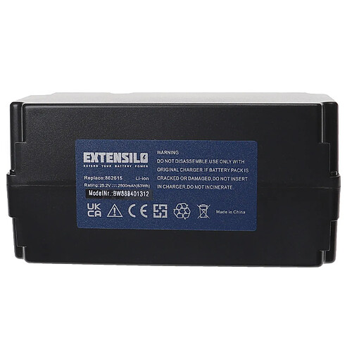 Vhbw EXTENSILO Batterie compatible avec Ferrex R800 Easy+ tondeuse à gazon (2500mAh, 25,2V, Li-ion)