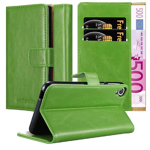 Cadorabo Coque HTC Desire 820 Etui en Vert