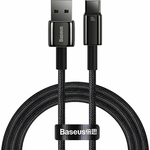 Baseus Tungsten Gold Câble USB vers Type-C 100 W Noir 1 m