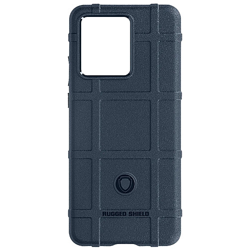 Avizar Coque pour Motorola Edge 40 Neo 5G Silicone Motif relief Rugged Shield Bleu nuit