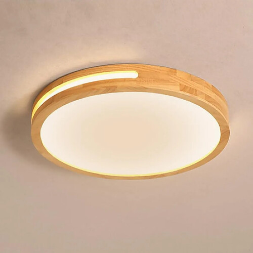 Stoex 30CM Plafond Moderne À Led Plafonnier en Bois Pour Plafonniers Intérieurs Couloir Chambre Cuisine Salon Blanc Chaud