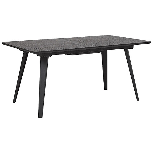 Beliani Table de salle à manger extensible noire 160/200 x 90 cm IRVINGTON