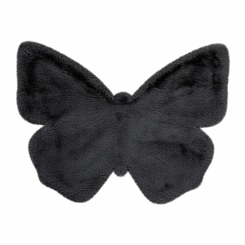 Paris Prix Tapis Déco Enfant Lovely Butterfly 70x90cm Anthracite