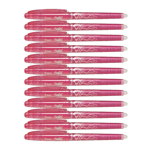 Biros à encre liquide Pilot FriXion Point Rose 12 Unités