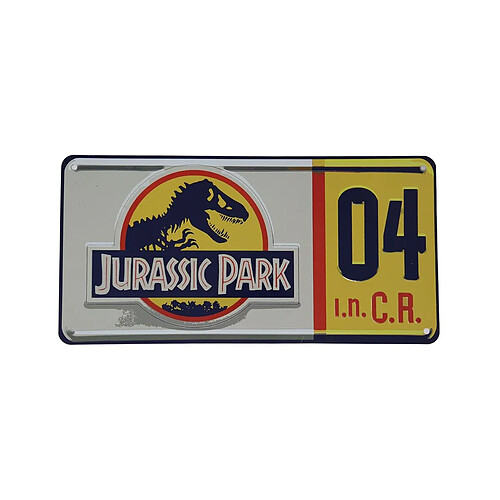 Fanattik Jurassic Park - Réplique 1/1 plaque minéralogique Dennis Nedry