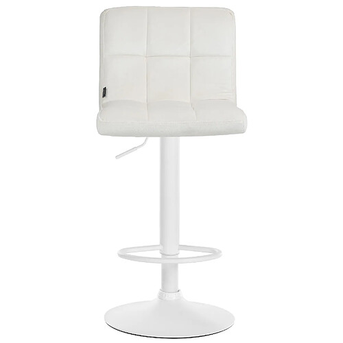 Non Tabouret de bar Peru velours blanc