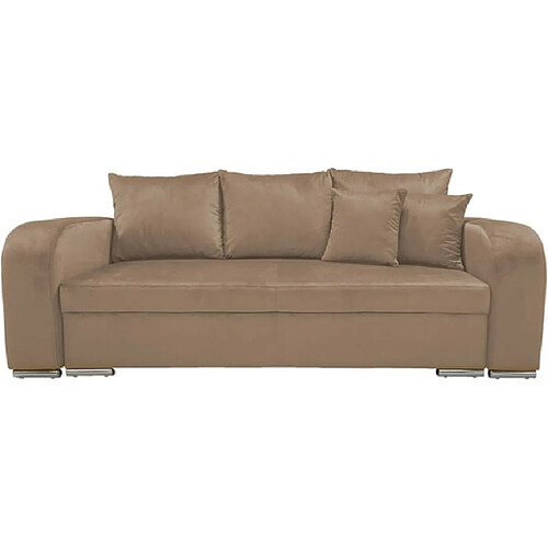 UB DESIGN SALON Canapé lit BARI 3 places convertible beige