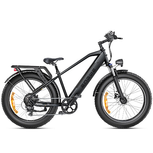 ENGWE E26 Vélo électrique tout-terrain tout suspendu Fat Tire 250W 48V 16Ah - Noir