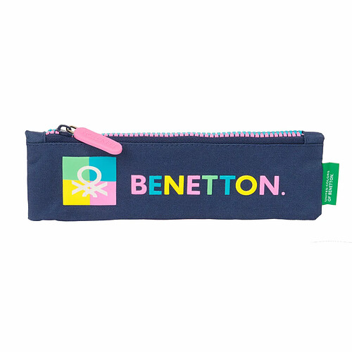 Trousse d'écolier Benetton Cool Blue marine 20 x 6 x 1 cm