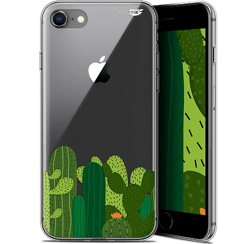 Caseink Coque arrière Apple iPhone 7/8 (4.7 ) Gel HD [ Nouvelle Collection - Souple - Antichoc - Imprimé en France] Cactus