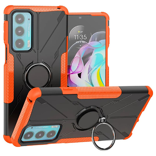 Coque en TPU anti-rayures avec béquille pour votre Motorola Edge 20 - orange