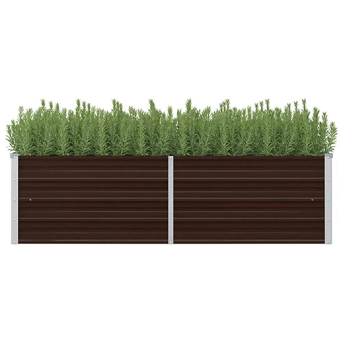 vidaXL Lit surélevé de jardin Marron 160x40x45 cm Acier galvanisé