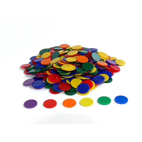 Jeton de couleur en plastique 500 pièces - Oz international