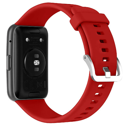 Avizar Bracelet pour Huawei Watch Fit 2 Silicone Résistant Sangle à Trous rouge