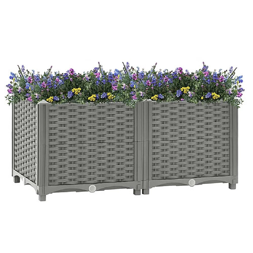 Maison Chic Jardinière,Lit surélevé - Bac à fleurs - pot de fleur 80x40x38 cm Polypropylène -GKD25198