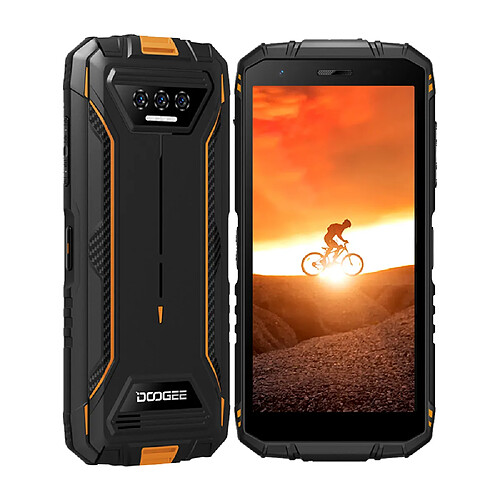 DOOGEE S41 MAX Smartphone-Orange 5.5"Écran DUAL SIM 4G 6300mAh Android 13 6Go/256Go (262g)