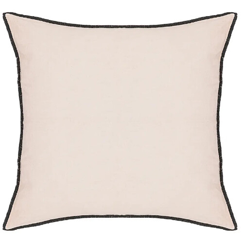 Pegane Lot de 2 coussin décoratif déhoussable en lin et coton coloris rose - Longueur 45 x Profondeur 12 x Hauteur 45 cm