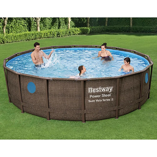 Bestway Ensemble de piscine Power Steel 488x122 cm