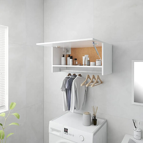 vidaXL Garde-robe blanc 70x32,5x35 cm bois d'ingénierie