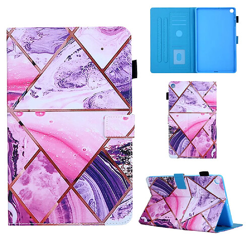 Etui en PU mousse d'impression de modèle triangle violet pour votre Samsung Galaxy Tab A7 10.4 (2020) T500/T505