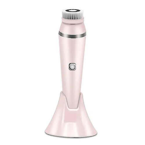 Chrono Brosse Visage Nettoyante,4 en 1 Brosse Nettoyante Visage Électrique, 4 Modes de Vitesse,Rotatif Brosse Faciale Rechargeable, idéal pour nettoyer visage, Huiles, exfoliant,Rose