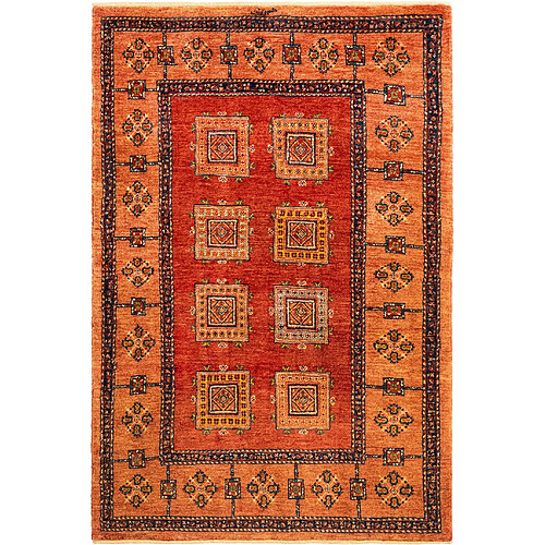 Vidal Tapis de laine 160x104 rouge Kashkuli