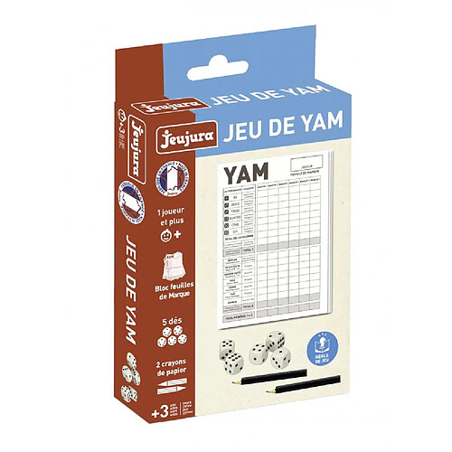 Jeu de yam JeuJura avec bloc de feuilles et crayons