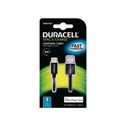 Duracell USB5012A chargeur de téléphones portables Noir