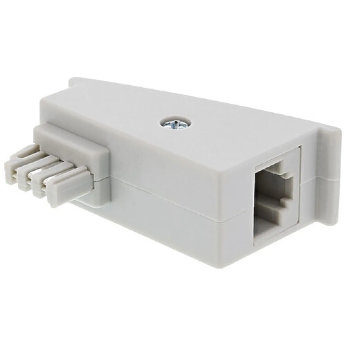 Adaptateur DSL InLine® TAE-F, fiche TAE-F à une prise RJ45, 8P2C pour Fitzbox, gris