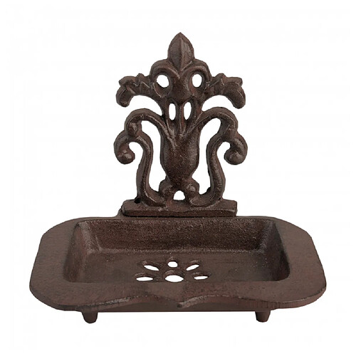 Ac-Deco Savonnette classique en fonte - L 11,7 x l 15,5 x H 13,8 cm - Marron