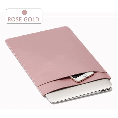 Sacoche SOYAN Crazy Horse pour Macbook Air 11 pouces - Rose Or