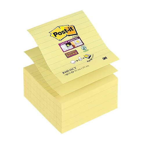 Z-Notes jaunes Post-it 101 x 101 mm - bloc de 90 feuilles jaune - Lot de 5