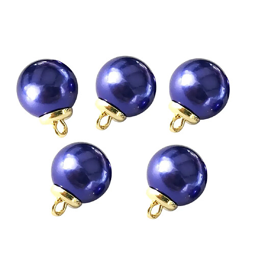 5pcs 16mm en plastique perle boutons charmes pour coudre scrapbooking artisanat bleu