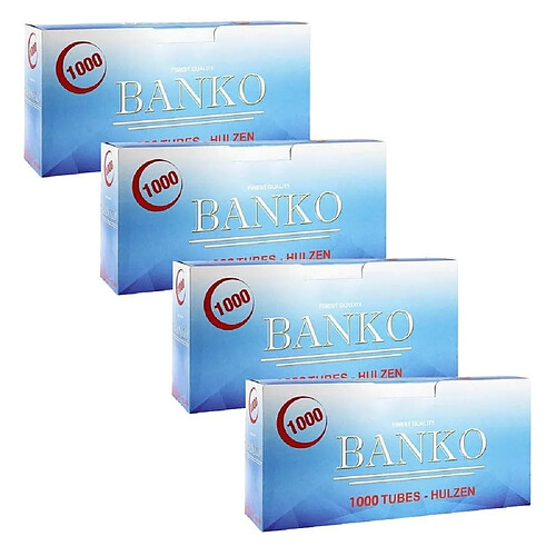 Banko Filtres Et Tubes Pack de 4 boites de tubes à cigarettes Banko