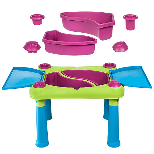 Table éducative d'enfant vert-violet super design Keter Creative Fun