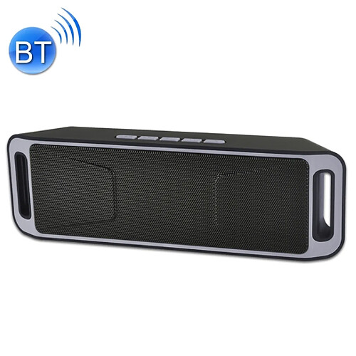 Wewoo Enceinte Bluetooth d'intérieur gris Haut-parleur de lecture de musique de carte multifonctionnelle, appel de Handfree de et ampère TF & U-disque ampère AUX Audio & Fonction FM