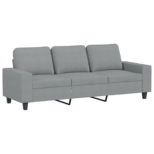 Maison Chic Canapé à 3 places,Canapé droit,Sofa de Salon,Banquette Gris clair 180 cm Tissu -GKD838629