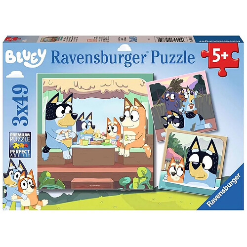 Ravensburger Puzzle Les aventures de Bluey - 3x49 pcs