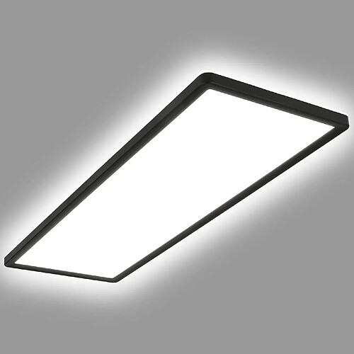 Ledkia Plafonnier LED 24W Rectangulaire CCT 580x200 mm Double Face SwitchCCT Noir Sélectionnable (chaud-neutre-froid)