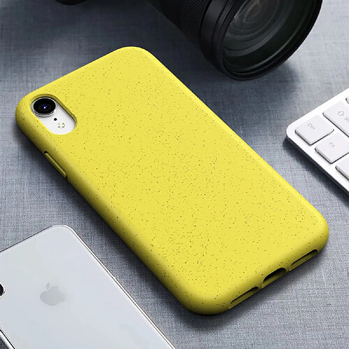 Wewoo Coque Souple Matériel de paille antichoc Starry Series + Housse de protection en TPU pour iPhone XR Jaune